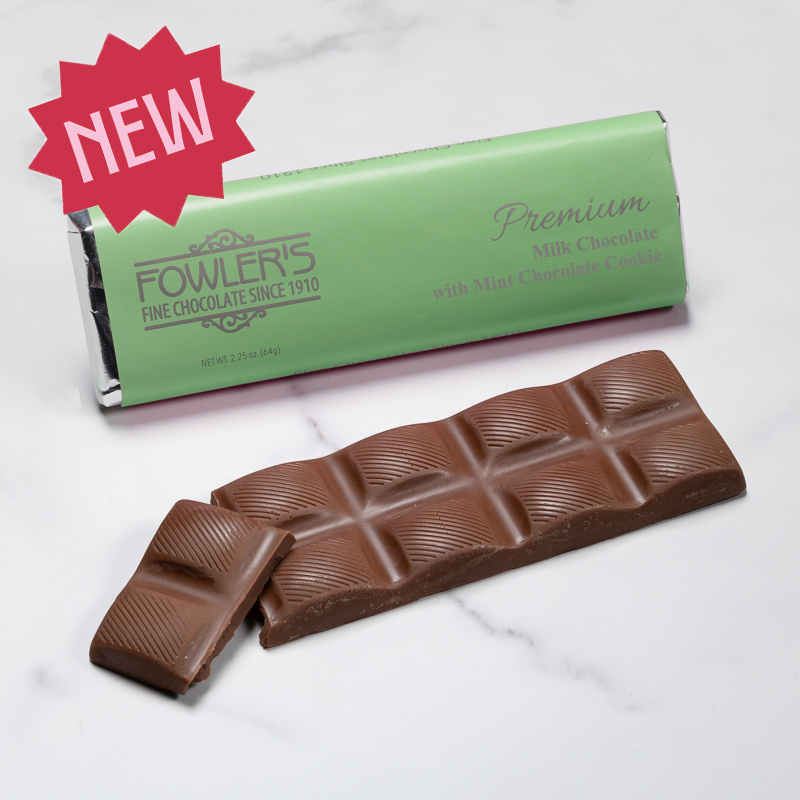 Premium Milk Chocolate with Mint Chocolate Cookie Bar
