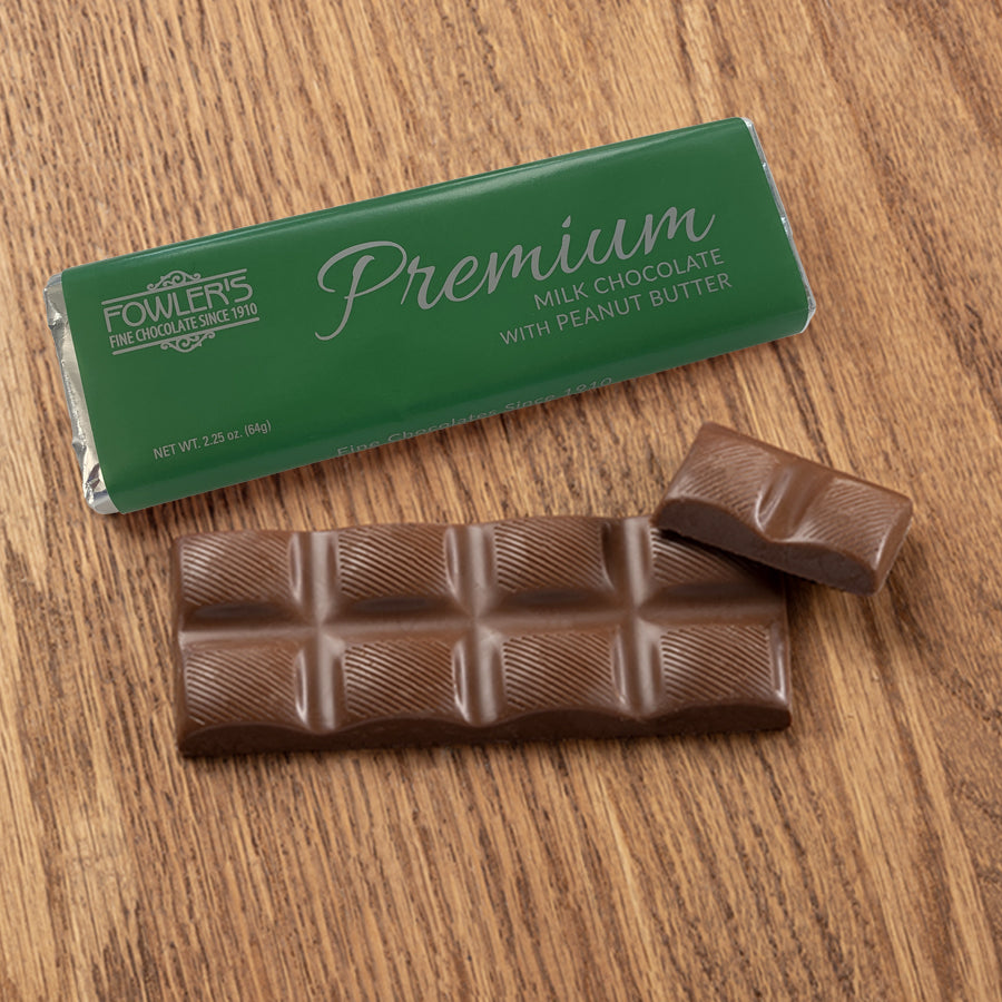 Premium Milk Chocolate Candy Bar with Peanut Butter