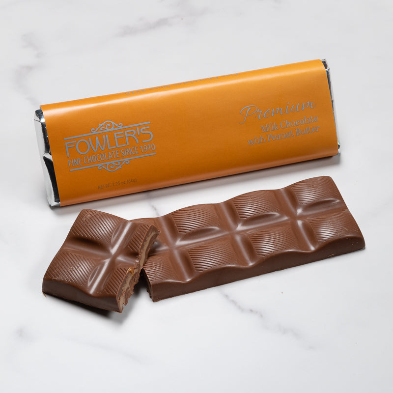 Premium Milk Chocolate Candy Bar with Peanut Butter