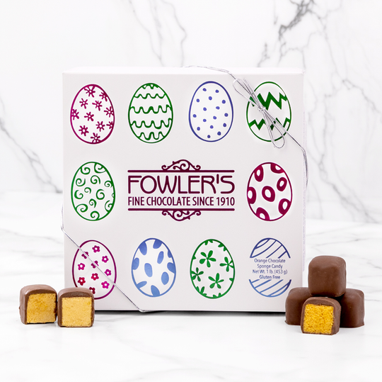 Sponge Candy with an Easter Lid