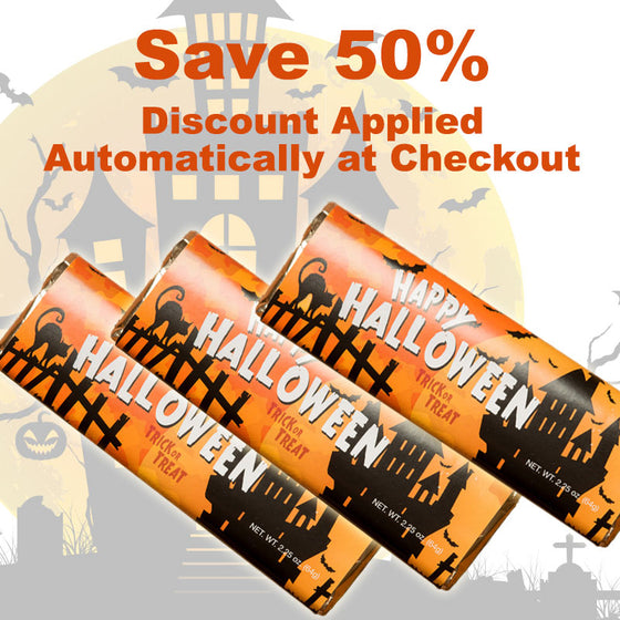 Happy Halloween Candy Bar- 50 pack